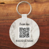 QR-Code-Geschäftslogo Professioneller Marmor Schlüsselanhänger (Vorderseite)