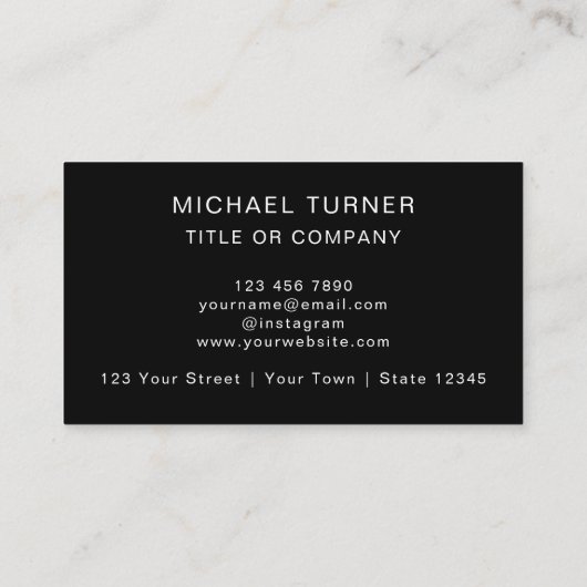 QR-Code Geschäftslogo Schwarz Beruflich Visitenkarte (Rückseite)