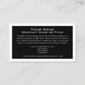 QR-Code Geschäftslogo Schwarz Minimalistisch Visitenkarte (Rückseite)