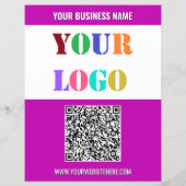 QR-Code-Geschäftslogo-Vorlage für Werbeflyer Flyer (Hinten)