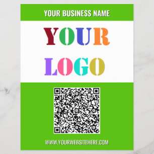 QR-Code-Geschäftslogo-Vorlage für Werbeflyer Flyer
