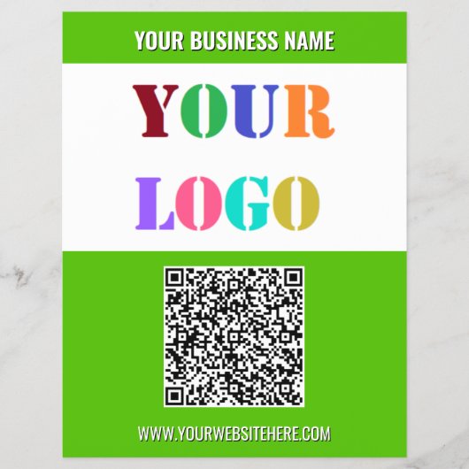 QR-Code-Geschäftslogo-Vorlage für Werbeflyer Flyer (Vorne)