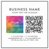 QR-Code Geschäftslogo-Vorlage XL Aufkleber (Vorderseite)