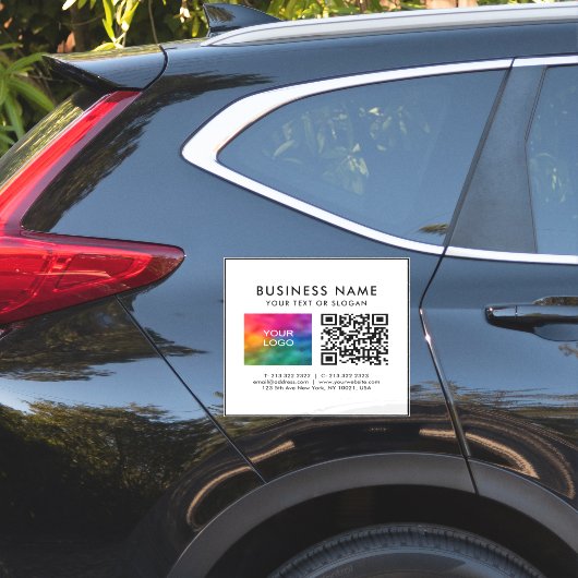 QR-Code Geschäftslogo-Vorlage XL Aufkleber (Auto Seite)