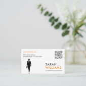 QR-Code | Geschäftsmann Visitenkarte (Stehend Vorderseite)