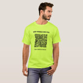 QR-Code Geschäftsname Info Werbeaktion T - Shirt (Vorne ganz)