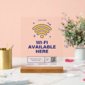 Qr-Code Geschäftsname Minimale WiFi-Details Acrylschild (Hochzeit)