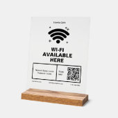 Qr-Code Geschäftsname Minimale WiFi-Details Acrylschild (Winkel)