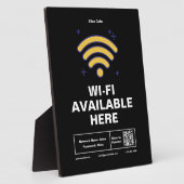 Qr-Code Geschäftsname Minimale WiFi-Details Fotoplatte (Seite)