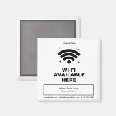 Qr-Code Geschäftsname Minimale WiFi-Details Magnet (Vorderseite/Rückseite)