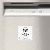 Qr-Code Geschäftsname Minimale WiFi-Details Magnet (In Situ (Geschirrspüler))