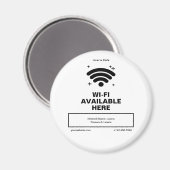 Qr-Code Geschäftsname Minimale WiFi-Details Magnet (Vorderseite/Rückseite)