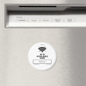 Qr-Code Geschäftsname Minimale WiFi-Details Magnet (In Situ (Geschirrspüler))