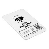Qr-Code Geschäftsname Minimale WiFi-Details Magnet (Rechte Seite)