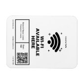 Qr-Code Geschäftsname Minimale WiFi-Details Magnet (Horizontal)
