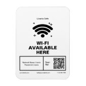 Qr-Code Geschäftsname Minimale WiFi-Details Magnet (Vertikal)