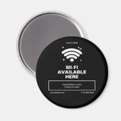 Qr-Code Geschäftsname Minimale WiFi-Details Magnet (Vorderseite/Rückseite)