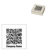 QR-Code-Geschäftsname-Vorlage Gummistempel (Stempel)