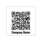QR-Code-Geschäftsname-Vorlage Gummistempel (Prägung)