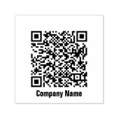 QR-Code-Geschäftsname-Vorlage Permastempel (Design)