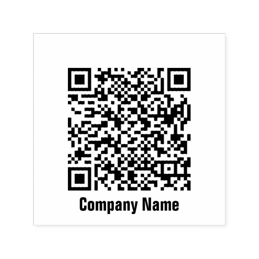 QR-Code-Geschäftsname-Vorlage Permastempel (Design)