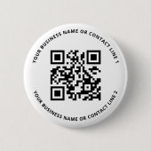 QR-Code Geschäftsvorlage Weiß  Button (Vorderseite)