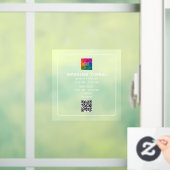 QR-Code Geschäftszeiten Hochladen von Logos Minima Fensteraufkleber (Zuhause)