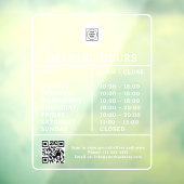 QR-Code-Geschäftszeiten-Logo-AI-Türschild Fensteraufkleber (Blatt 3)