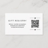 QR Code Geschenk Registrierungskarte einfügen Begleitkarte (Vorderseite)