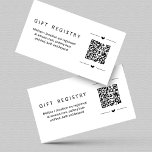 QR Code Geschenk Registrierungskarte einfügen Begleitkarte<br><div class="desc">QR Code Geschenkkartei Einlegen - Ein wunderbar moderner und minimalistischer Hintergrund,  um Ihre Registrierungsinformationen zu kommunizieren. Durch das Einfügen Ihres QR Codes wird der Prozess für Ihre Gäste noch einfacher.</div>