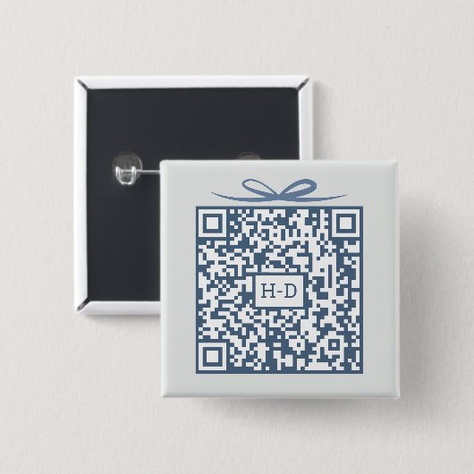 QR-Code-Geschenkbox mit initialen Registrierungska Button (Vorne & Hinten)