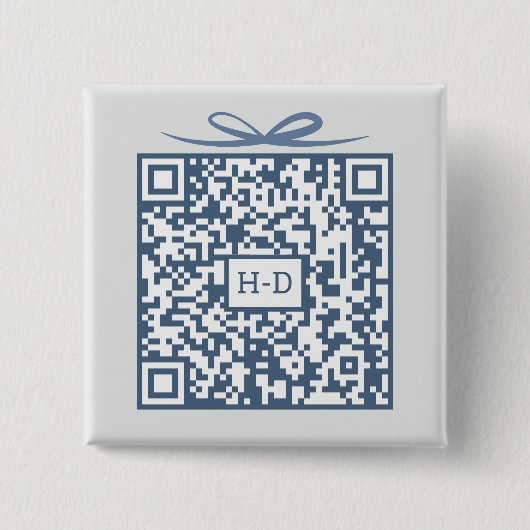 QR-Code-Geschenkbox mit initialen Registrierungska Button (Vorderseite)