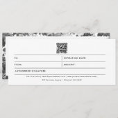 QR-Code-Geschenkgutschein für Blumengeschäfte (Vorne/Hinten)