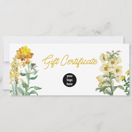 QR-Code-Geschenkgutschein für Blumengeschäfte (Rückseite)