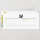 QR-Code-Geschenkgutschein für Blumengeschäfte (Vorne/Hinten)