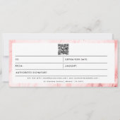 QR-Code-Geschenkgutschein für Rosa-Marmor-Firmenlo (Vorderseite)