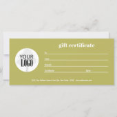 QR-Code-Geschenkgutschein Gold für einfache Logos (Vorderseite)