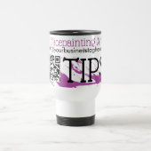 QR-Code-Gesichtsmaler Firmenname Auto Tipps Reisebecher (Mittel)