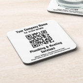 QR-Code-Gestaltung von Installations- und Heizungs Getränkeuntersetzer (Linke Seite)