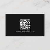 QR-Code Gitarre Musikunterricht Beige Schwarz Visitenkarte (Rückseite)