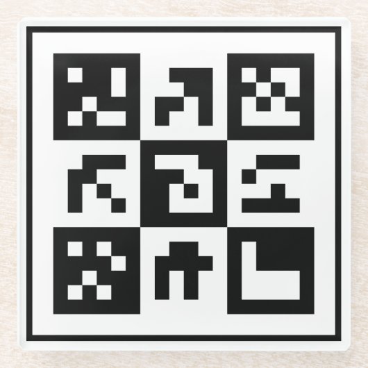 qr Code Glasuntersetzer (Vorderseite)