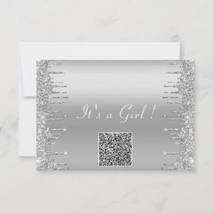 QR Code Glitzer Baby Shower Einladung Beispiel