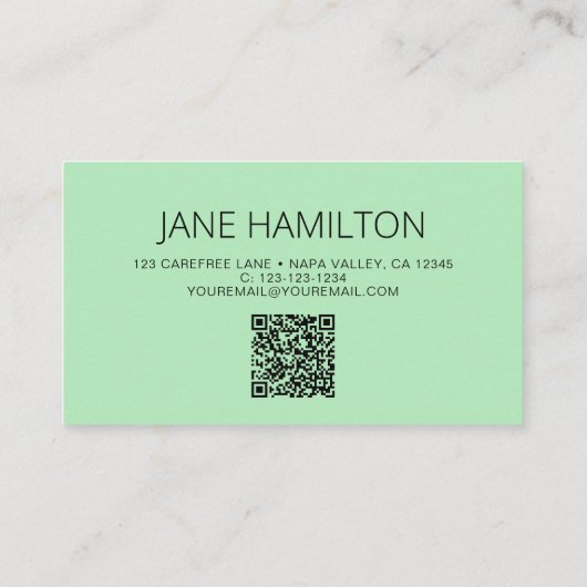 QR Code Glitzer Balloons Business Card Visitenkarte (Rückseite)