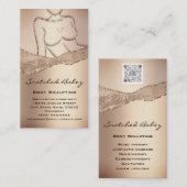 QR-Code-Glitzer-Rose für die Darstellung von Körpe Visitenkarte (Vorne/Hinten)