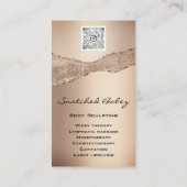 QR-Code-Glitzer-Rose für die Darstellung von Körpe Visitenkarte (Rückseite)