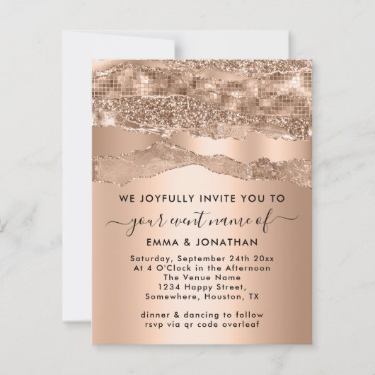 QR-Code Glitzer-Rose-Grenzen verschwinden (Vorderseite)