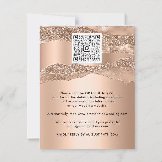 QR-Code Glitzer-Rose-Grenzen verschwinden (Rückseite)