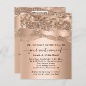 QR-Code Glitzer-Rose-Grenzen verschwinden (Vorne/Hinten)