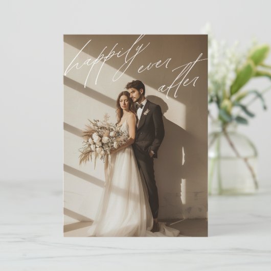 QR-Code glücklicherweise je nach Foto-Script Hochz Ankündigung (Stehend Vorderseite)