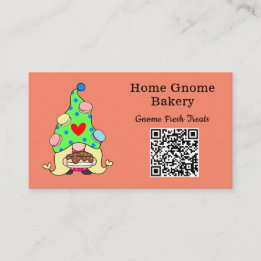 QR Code Gnome Heimat Bäckerei Lachs Farbe Visitenkarte